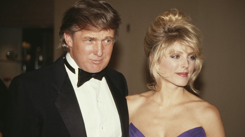 Donald Trump and Marla Maples attending an event together