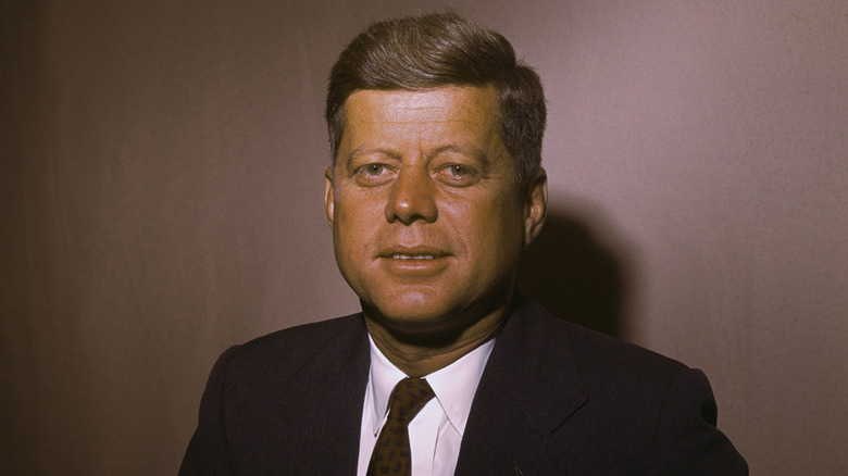 JFK wearing a suit