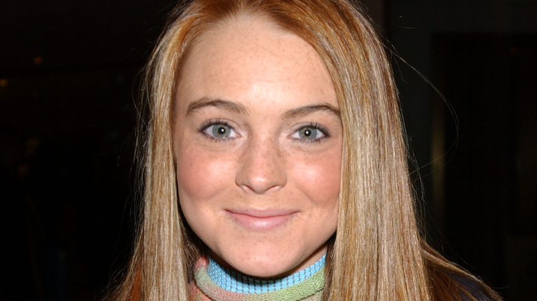 Lindsay Lohan on the red carpet in 2002