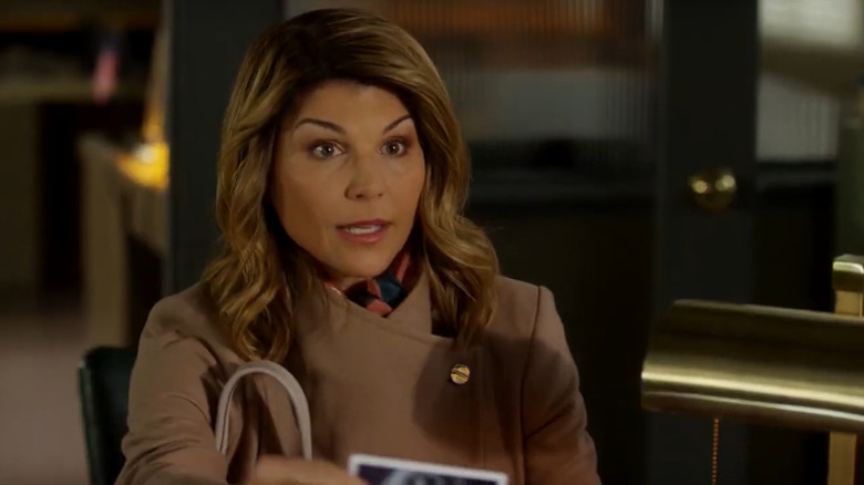 Screenshot from Hallmark movie "Garage Sale Mysteries: Picture A Murder" starring Lori Loughlin.