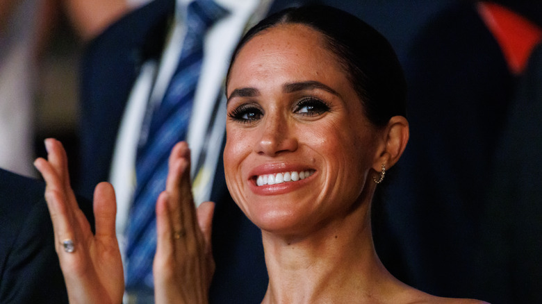 Meghan Markle smiling at the 2023 Invictus Games closing ceremony