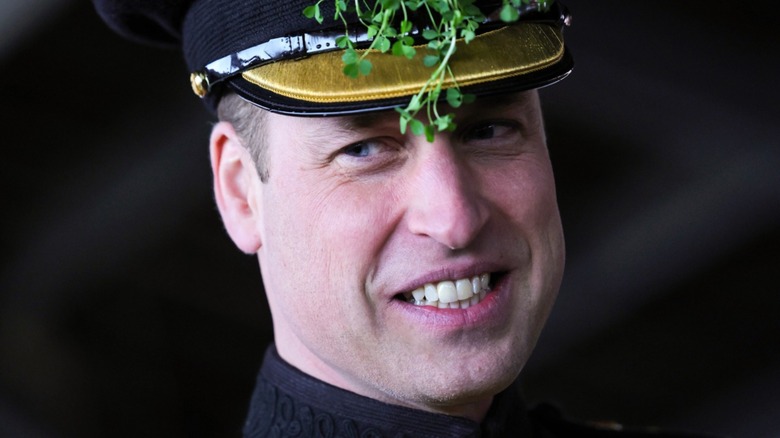 Prince William with shamrocks