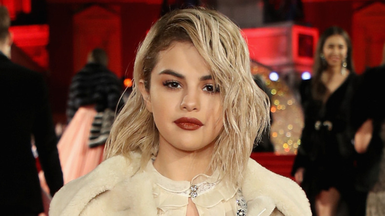 Selena Gomez posing at event in 2017