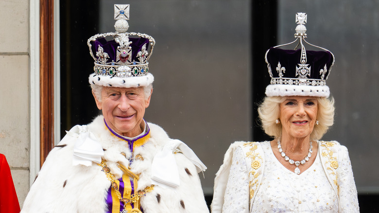King Charles III and Queen Camilla smiling