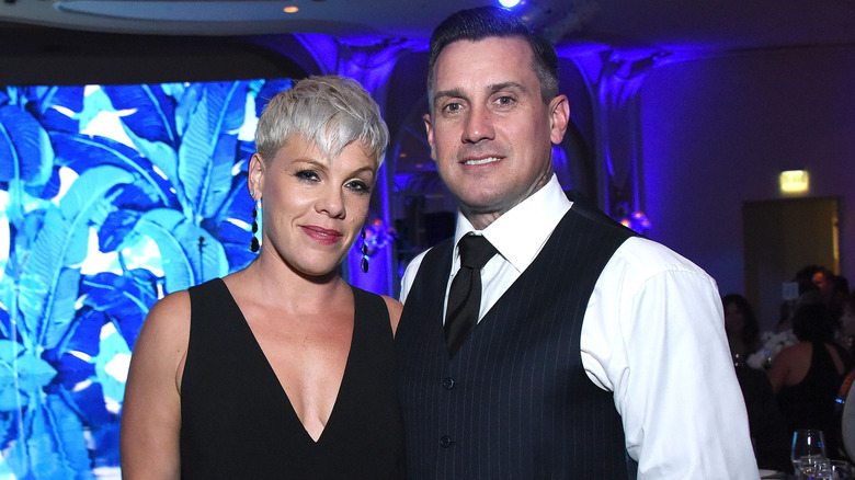 Pink and Carey Hart at a gala in 2018