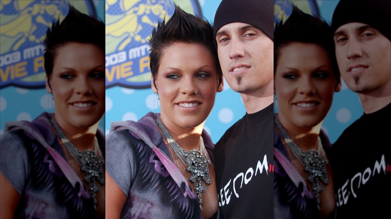 Pink and Carey Hart at the 2003 MTV Music Awards