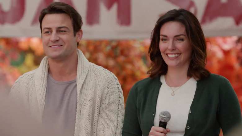 Tyler Hynes and Taylor Cole smiling