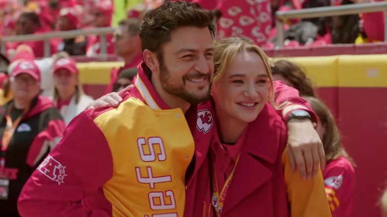 Tyler Hynes and Hunter King in Kansas City Chiefs apparel