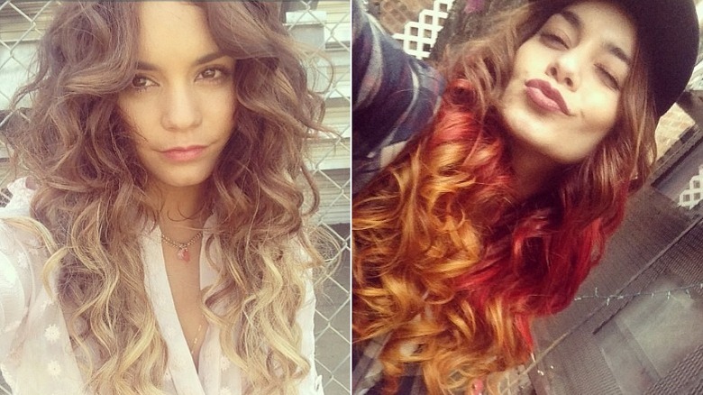 Vanessa Hudgens debuting her ombre hairstyle