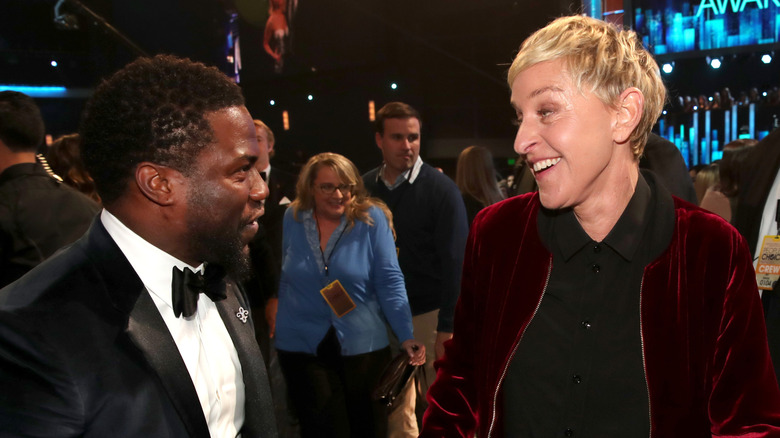 Elen DeGeneres and Kevin Hart in January 2017
