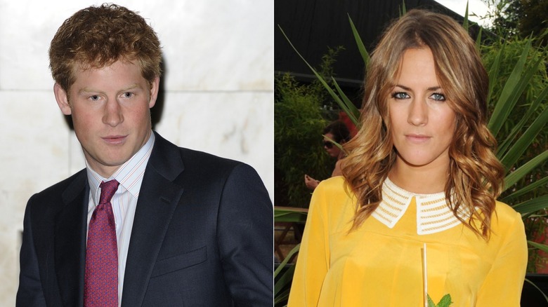 Split image Prince Harry and Caroline Flack