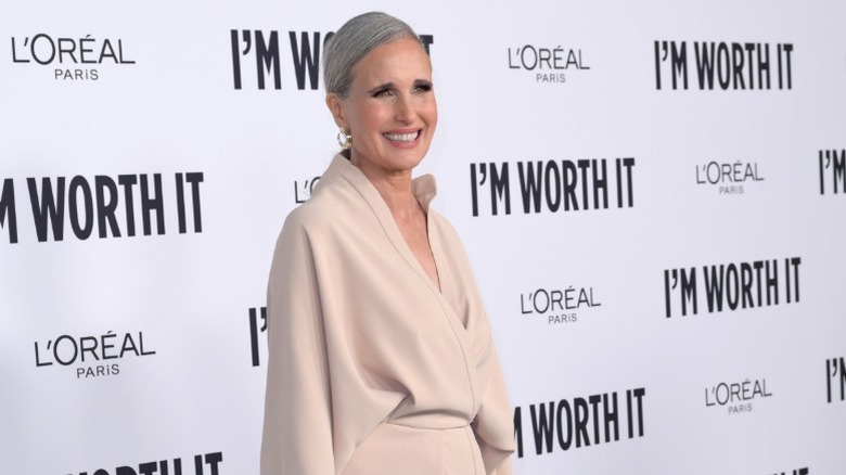 Andie MacDowell smiling