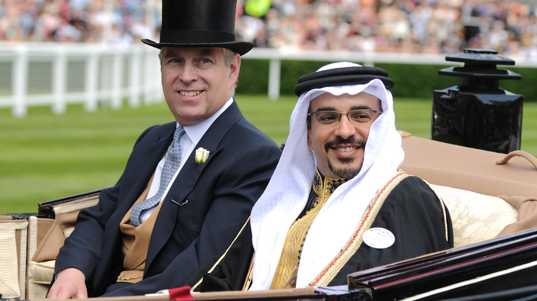 Prince Andrew with the then-Crown Prince of Bahrain