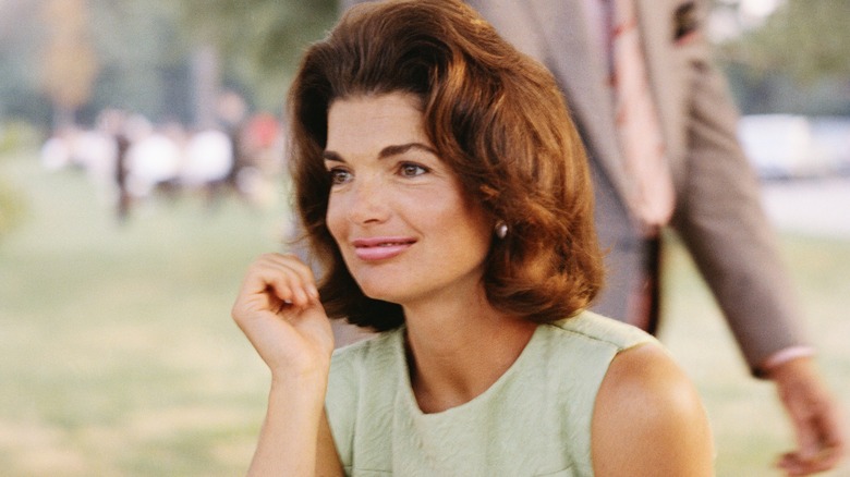 Jackie Kennedy looking off