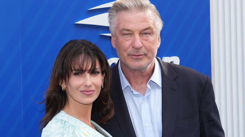 Hilaria Baldwin and Alec Baldwin attend the US Open