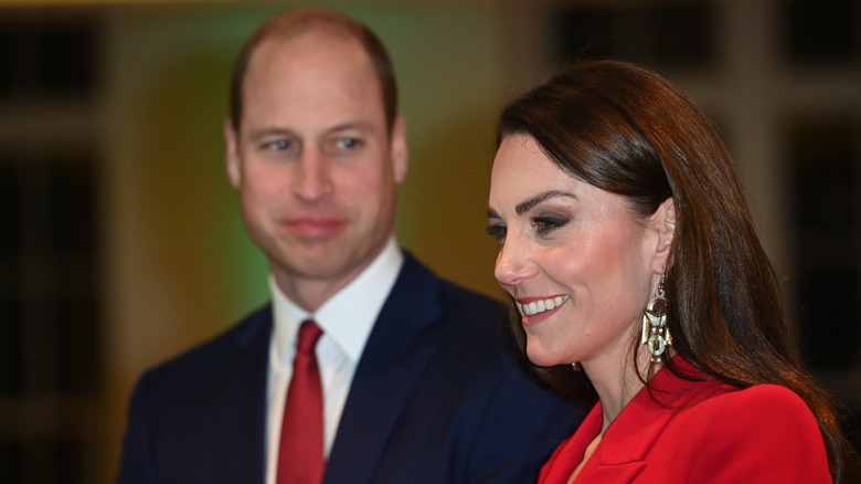 Kate Middleton smiling with Prince William