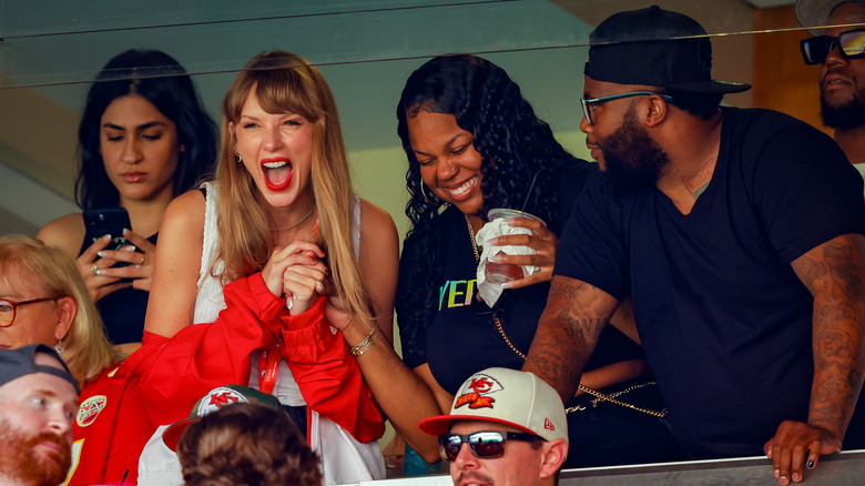 Taylor Swift photographed at Arrowhead Stadium on September 24, 2023