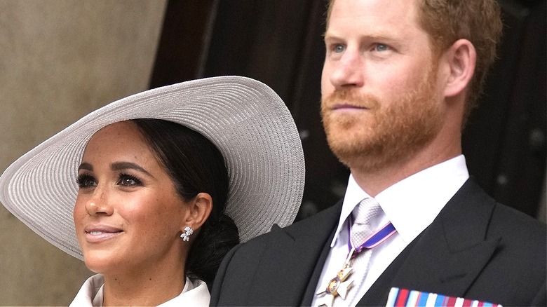 Harry and Meghan pose together