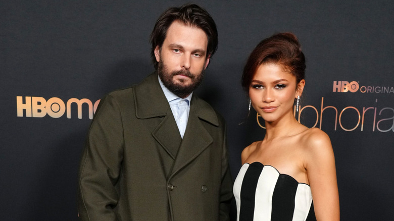 Sam Levinson and Zendaya on the red carpet.