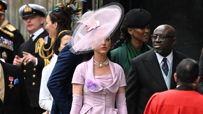 Katy Perry walking into King Charles' coronation