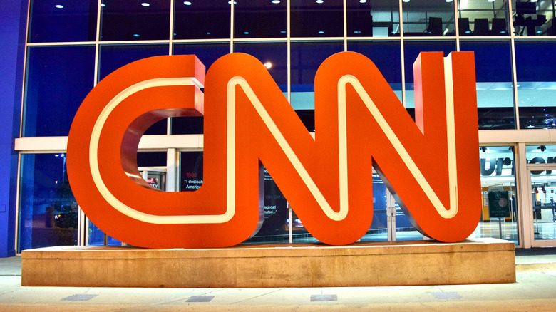 CNN logo outside building