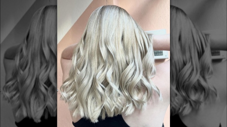 Back of alpine blonde hair