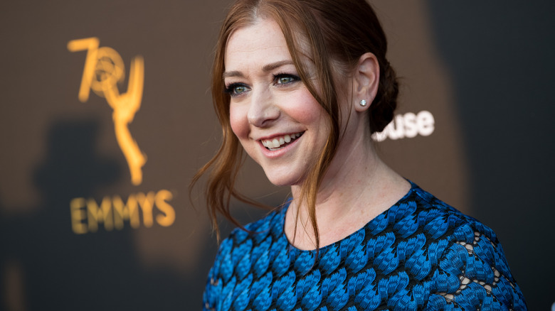 Alyson Hannigan smiling, Emmy event