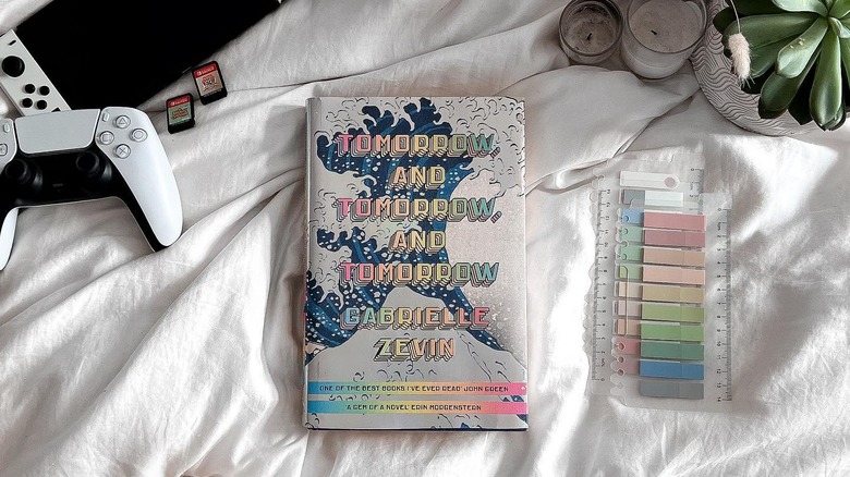 gabrielle zevin book flatlay