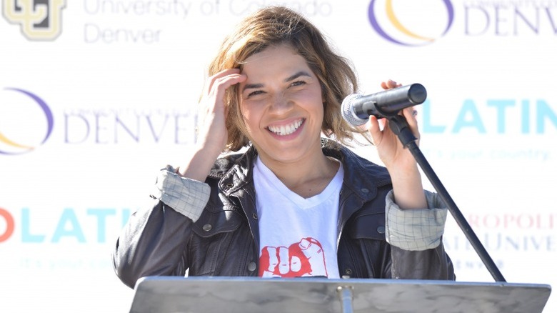 America Ferrera making a speech