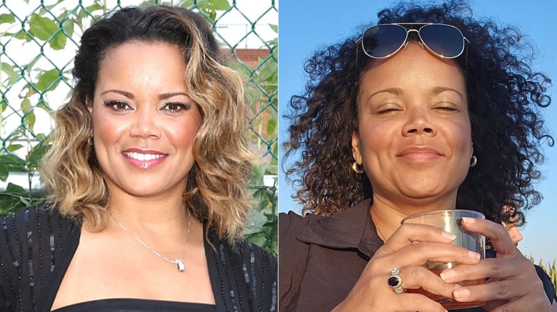 Split image of Kimberley Locke with and without makeup