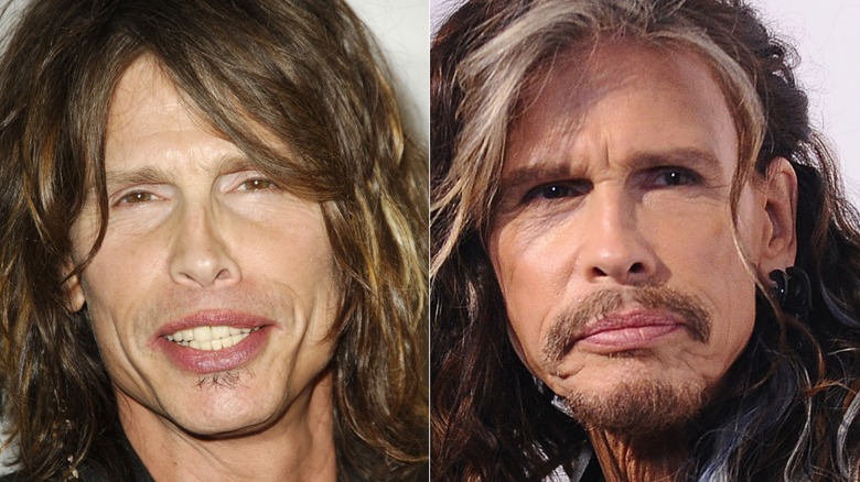 Side-by-side photos of Steven Tyler