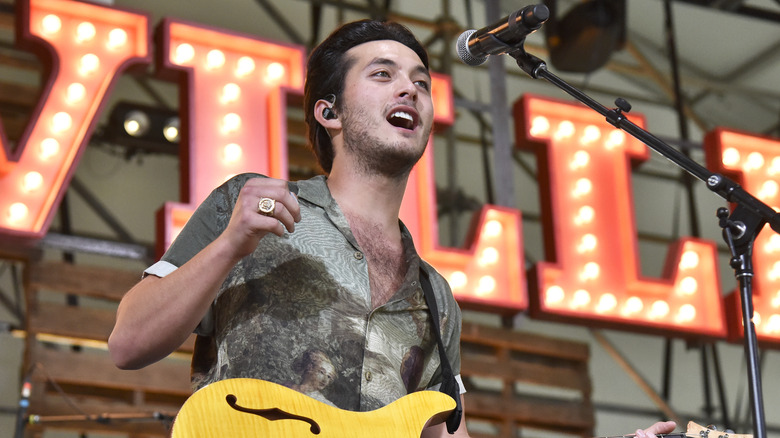 Laine Hardy performing on stage