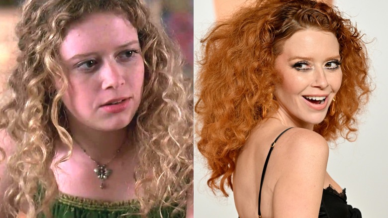 A split image of Natasha Lyonne in American Pie and on a recent red carpet