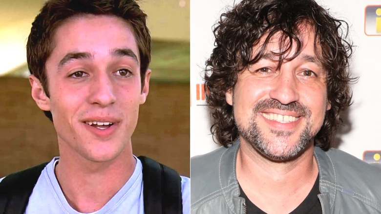 A split image of Thomas Ian Nicholas in American Pie and on a recent red carpet