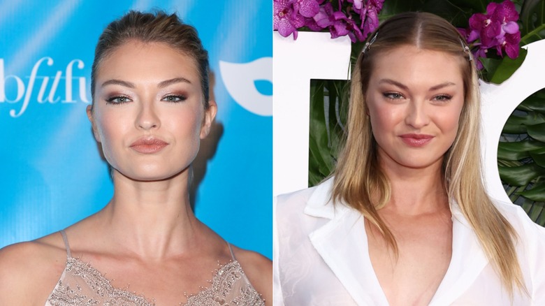 Split photo oof India Gants at the 2017 UNICEF Masquerade Ball & at the premiere of "Ticket to Paradise"