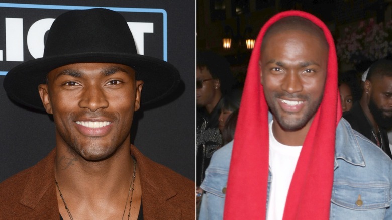 Split photo of Keith Carlos at the "Sleepless premiere in 2017 & at the High Risk runway show in 2025