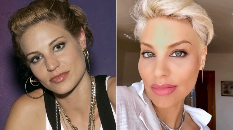 Split photo of Lisa D'Amato in 2005 & in a recent Instagram photo