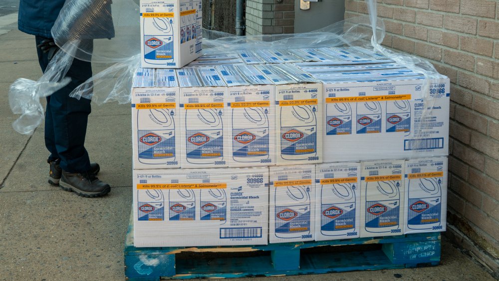 Bleach in boxes