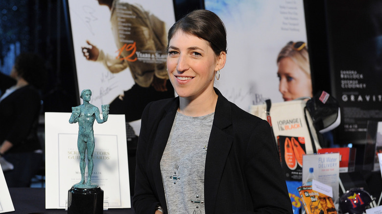 Mayim Bialik attending the SAG Awards Ceremony Auction in 2014