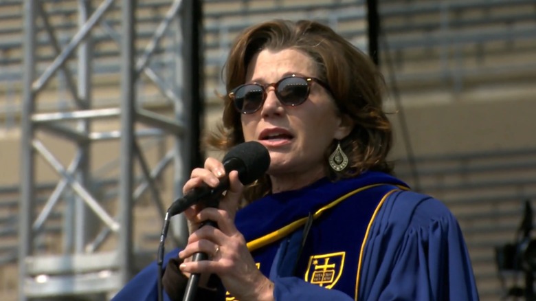 Amy Grant performing "Breath of Heaven" at the University of Notre Dame commencement ceremony in 2023