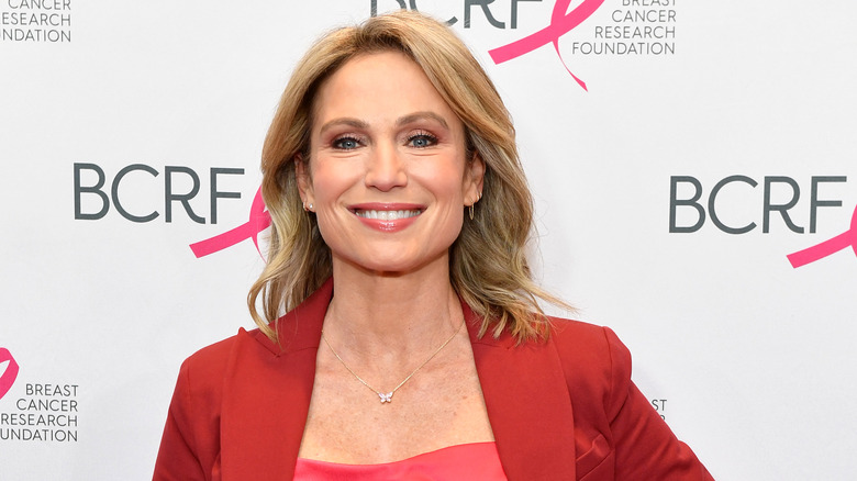 Amy Robach BCRF event red jacket