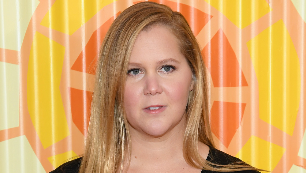 Amy Schumer wears black