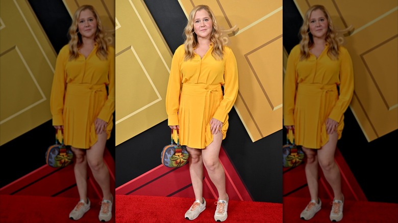 Amy Schumer in a yellow dress
