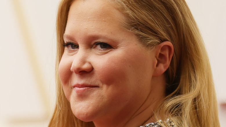 Amy Schumer in profile at the 94th Academy Awards