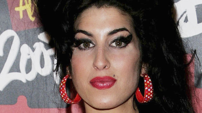 Amy Winehouse staring at camera