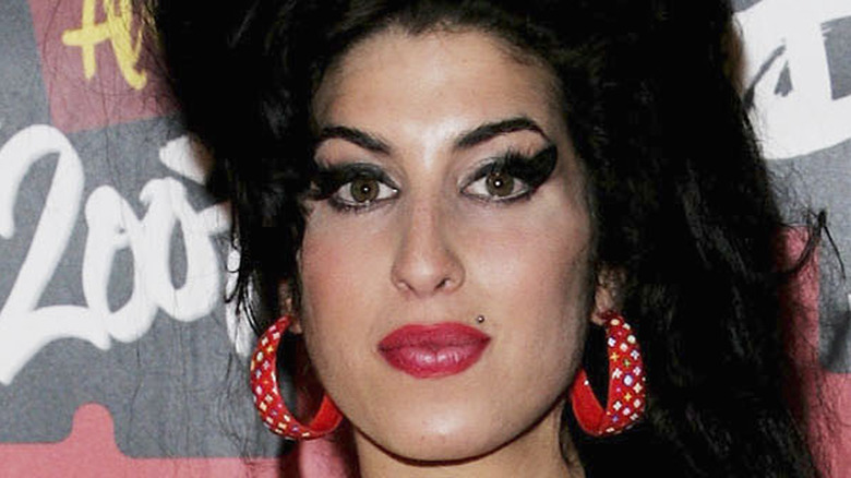 Amy Winehouse staring at camera