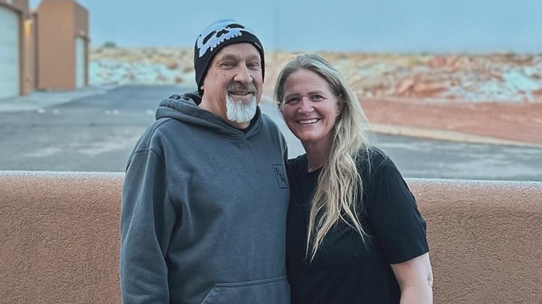 Christine Brown and David Woolley smiling