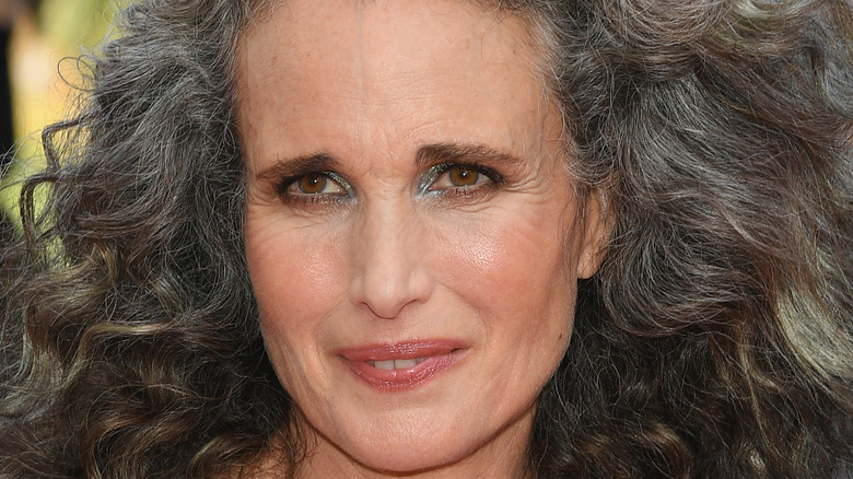 Andie MacDowell posing