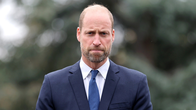 Prince William looking deadly serious.