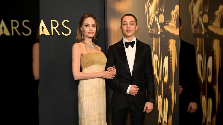 Angelina Jolie and son Knox at the Oscars
